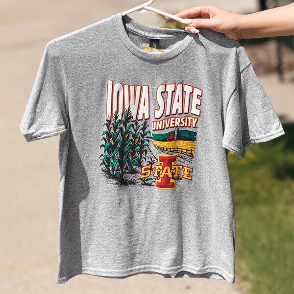 College House Youth I-State Gray Cornfield ISF26 Short Sleeve T-Shirt